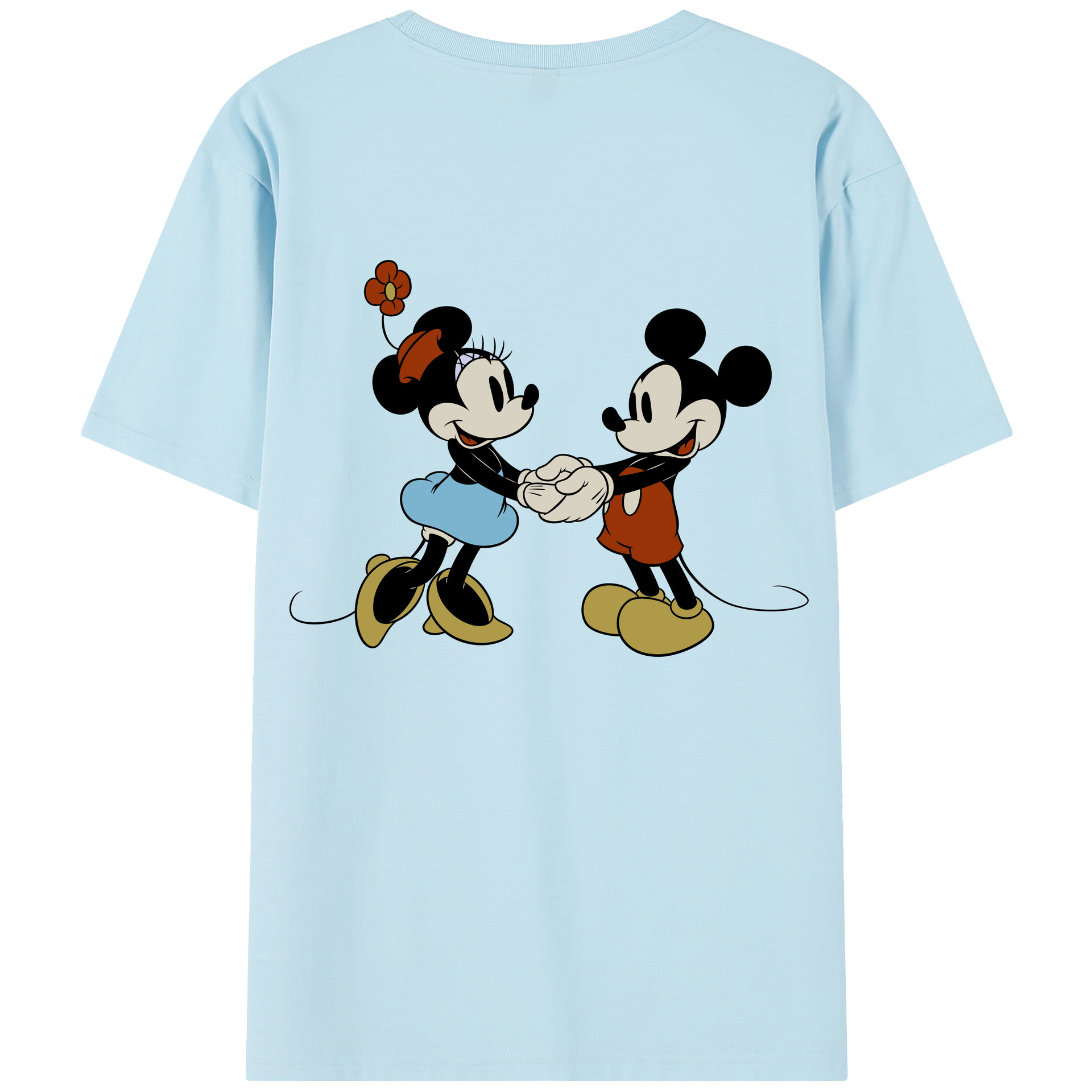 （画像用） ミッキーマウス Mickey Mouse 綿100％半袖Tシャツ（背面プリント）